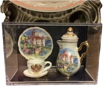 Reutter Porzellan Germany Miniature Tea Set Meersburg Castle In Germany