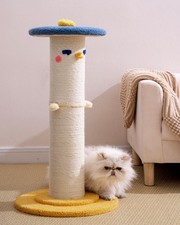 31 Inch Tall Cat Scratching Post Perch Sisal Rope Scratcher Play Stand