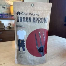 NEW Chef Works Urban Apron BERKELEY Half Bistro AHS01 Black Unisex 2 Pockets