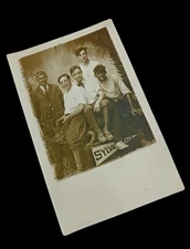 Antique RPPC Sylvan Beach N.Y. Group Of Guys Boys With Alligator Postcard 