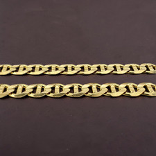 14 Karat Gelbgold Mariner Gliederkette Halskette 22 Zoll 3,4 mm 9,4 g.