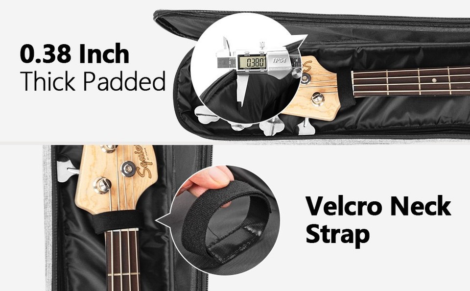 Bass Guitar Gig Bag 0.4 Inch waterproof Thick Padding Backpack Soft ...