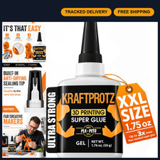 3D Printing Super Glue Gel 1.75 oz - Instant Adhesive for PLA, ABS, PETG, TPU