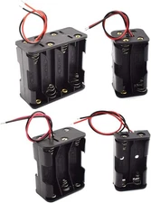 SDTC Tech 4-Pack 2/4/6/8 x AA Battery Holder with Wire Leads Slot Kit 
