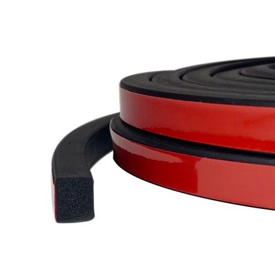 Tintvent Solid Rectangle Rubber Seal with High Tack Self-Adhesive Tape, EPDM ...