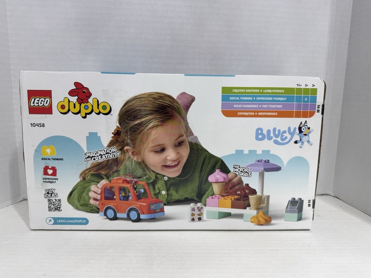 LEGO DUPLO Bluey Ice Cream Trip with Bluey 10458 Building Toy Set