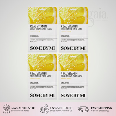 SOME BY MI Real Care Mask Vitamin Brightening   4 Sheets for Radiant Glow