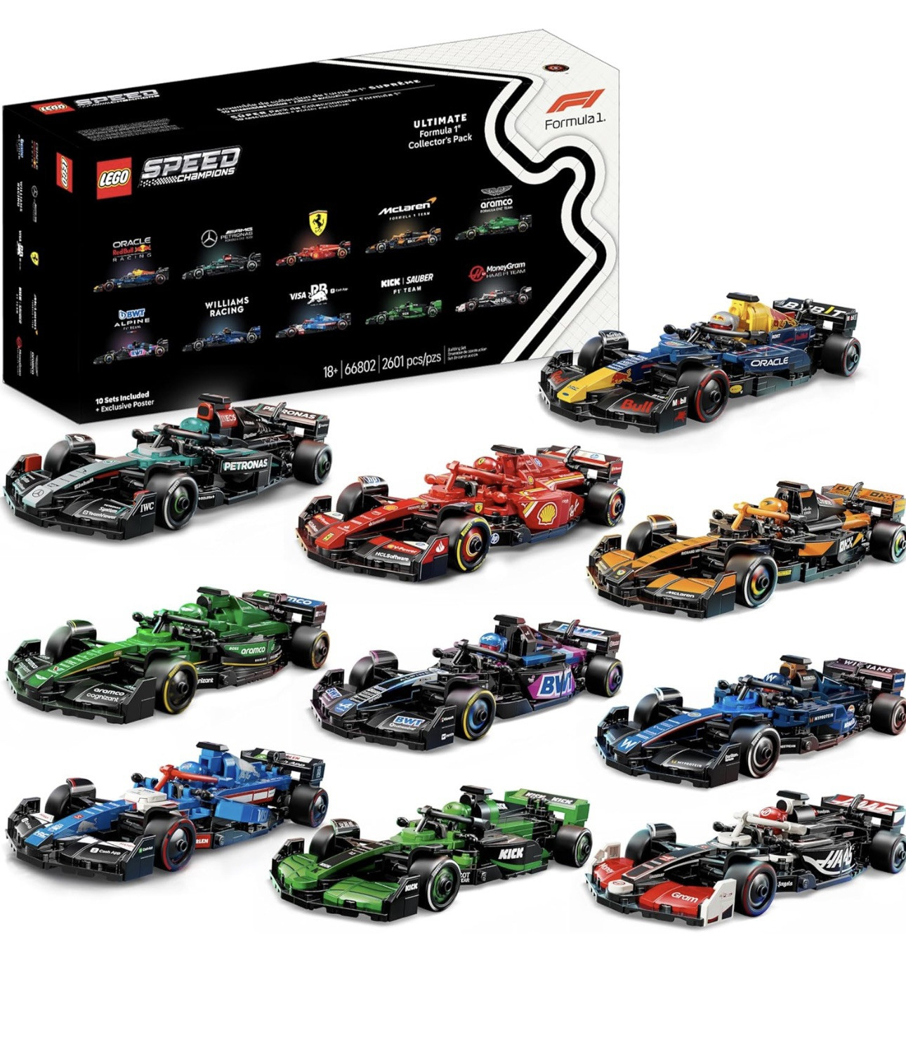 LEGO Speed Champions F1 Formula 1 Collector’s Pack 10 Sets + Exclusive Poster (EBAY-205329744464)