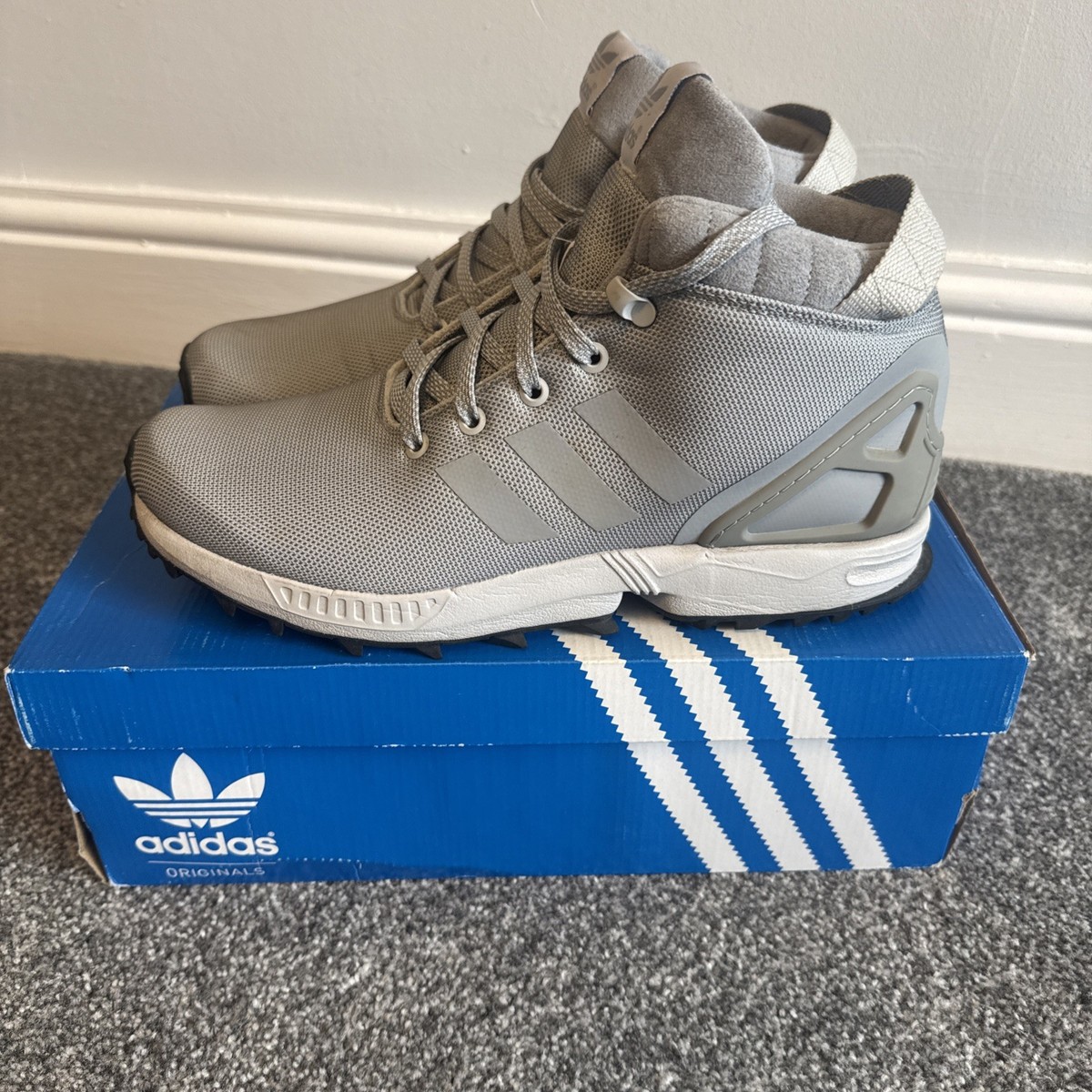 Adidas ZX Flux 58 TR Grey Trainers Very Rare Size UK UK
