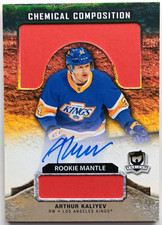 2020-21 UD The Cup Chemical Composition Mantle Arthur Kaliyev Los Angeles Kings 