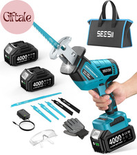 Reciprocating Saw Cordless, Variable Speed 3500 RPM Brushless Motor with 6 Saw B