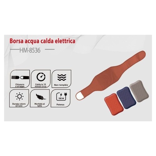 Borsa Acqua Calda Fascia Termica Elettrica Ricaricabile Dolori Lombari Addominal - Afbeelding 2 van 8