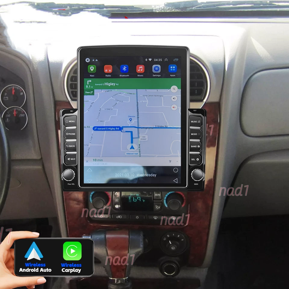 9.7'' CarPlay For GMC Envoy 2003-2006 Car Stereo Radio Android 13 GPS Navi WIFI Foto 4 de 4