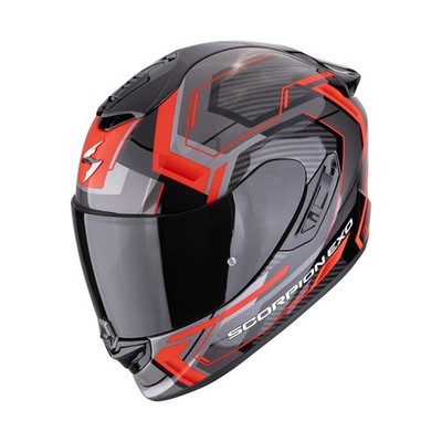 Scorpion EXO-1400 Evo II Air Linart Motorradhelm Gr. S - Schwarz Rot