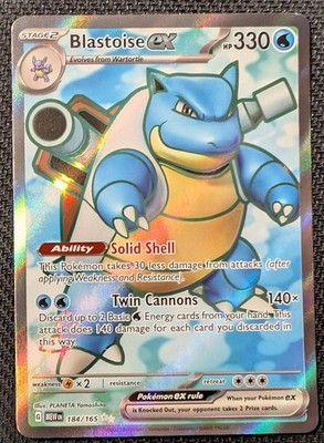 2023 Pokemon SV 151 Blastoise ex Ultra Rare #184/165
