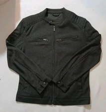 Zara Womens Size M Gray Jacket Full Zip Snap Closure Long Sleeve Casual