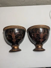 Wall Pocket Planter Large 10" W x 8 3/4" H 5" Bombay Company Set Of Two