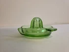 Vintage Federal Glass Uranium Green Glass Juicer Reamer with Tab Handle & Spout