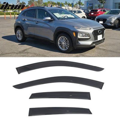 Fits 18-23 Hyundai Kona Tape-on Window Visors Vent Rain Sun Guards Deflectors