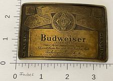 VINTAGE 1970'S GENUINE BUDWEISER LAGER BEER KING OF BEERS BELT BUCKLE