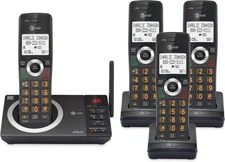AT&T Cordless Phone Answering Machine Call Block Caller ID Long Range 4 Handsets