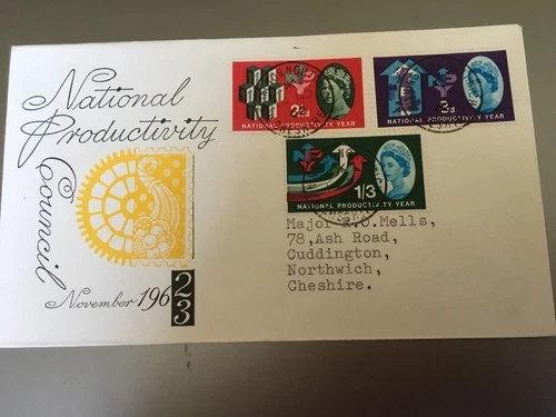 GB STAMPS RARE FIRST DAY COVER 1962 NATIONAL PRODUCTIVITY WINNINGTON