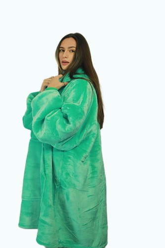 Women's Oversized Hoodie Blanket Cozy Fleece Wearable Warm Winter Sweatshirt - Picture 29 of 50