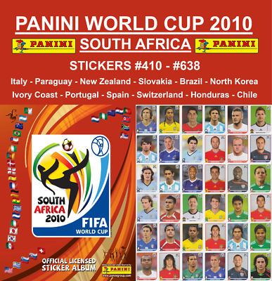 Panini FIFA World Cup South Africa 2010 Stickers #410 - #638 | eBay
