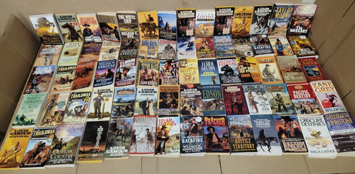 Lot of 20 Zane Grey Louis L'amour Western Paperback Fiction Books MIX UNSORTED - Picture 5 of 6