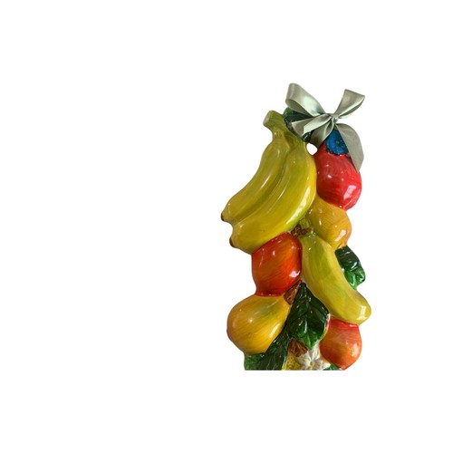 Vintage Ceramic Fruit & Vegatable 3D Kitchen Decor Wall Hanging Plaques 3 Pieces - Picture 2 of 9