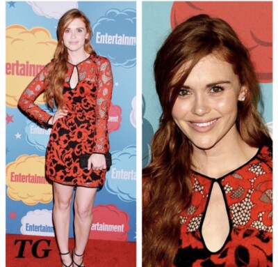 DVF Diane von Furstenberg Red Lace Dress GADIE Keyhole Bell