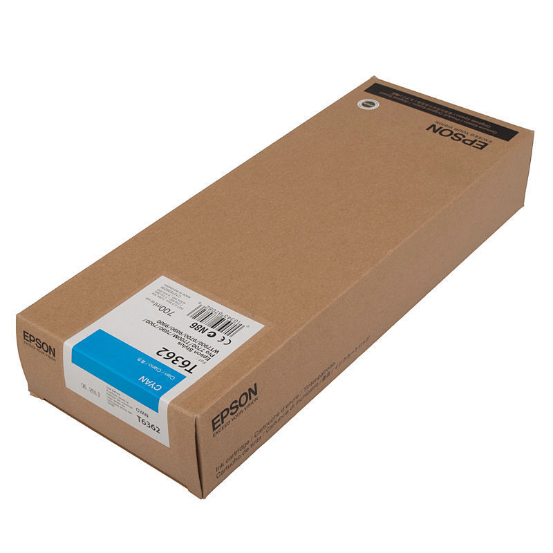 Original Epson Ink Stylus Pro 7700 7900 9700 9900 / T6362 Cyan 700ml Cartridge