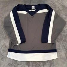 Winnipeg Jets Colors Blank Hockey Jersey Youth Size Medium Athletic Knit AK Gray