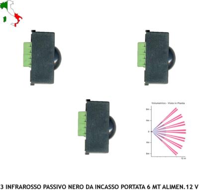 Urmet Rilevatore Ad Infrarosso Passivo Da Incasso Serie Nea Antracite 1033/168 - Foto 5