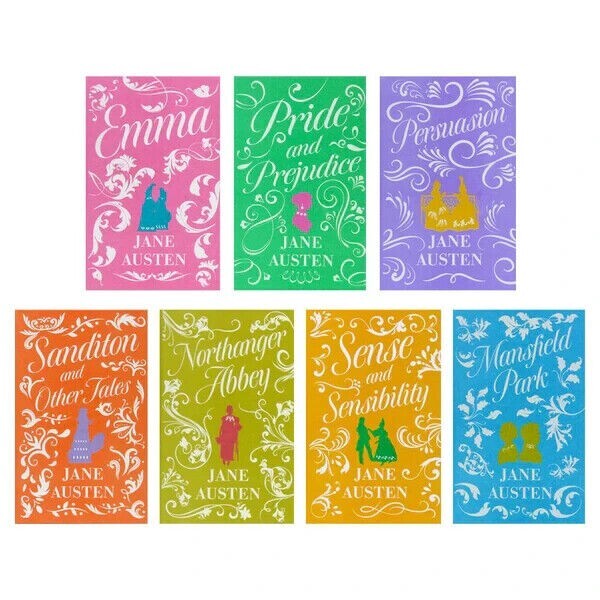 Jane Austen The Complete 7 Books Collection Set Emma, Persuasion, Mansfield