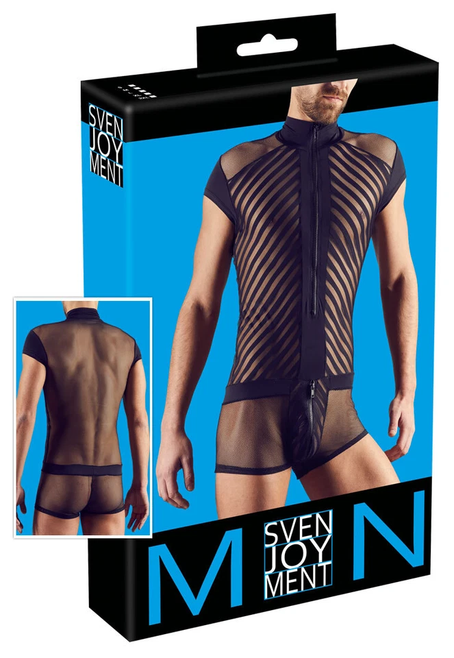 Herren Body Einteiler Netz Unterwäsche durchsichtig sexy Dessous "Freestyle"C23 - Bild 3 von 4