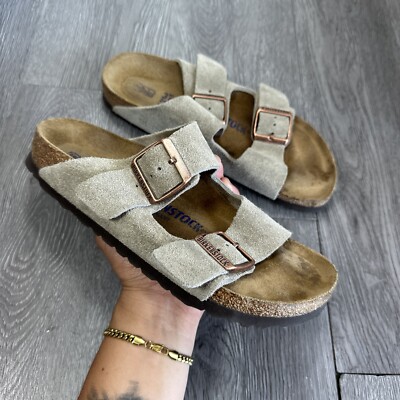 Birkenstock Sandals Womens 6-6.5 US 37 EU Arizona Taupe 