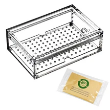 Acrylic Humidor Jar With Humidifier Cigar Case Humidor Hold 25 Cigars Hygrometer