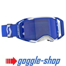Scott Prospect 2.0 Motocross Goggles - Blue White / Blue Works Mirror Lens