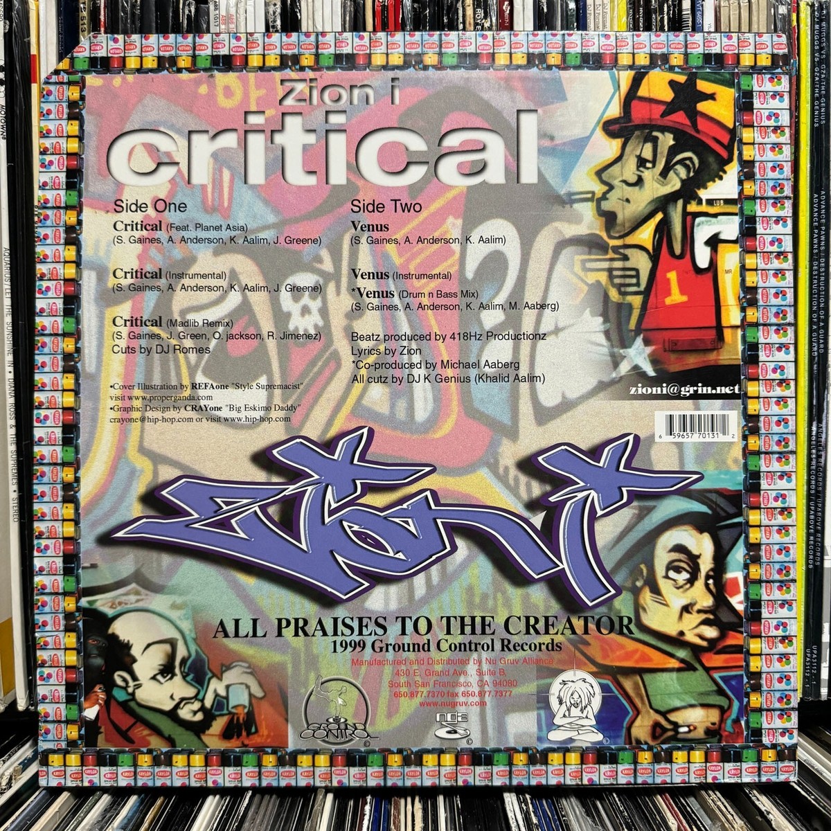 ZION I - CRITICAL / MADLIB REMIX / VENUS (12