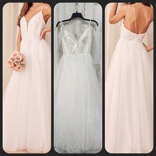 LULUS Forever Is Ours White Sequin Embroidered Tulle Maxi Dress***Size 6**NWOT**