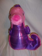 Aurora Girlz Nation Pink Purple Seahorse 12" Plush Soft Toy Stuffed Animal