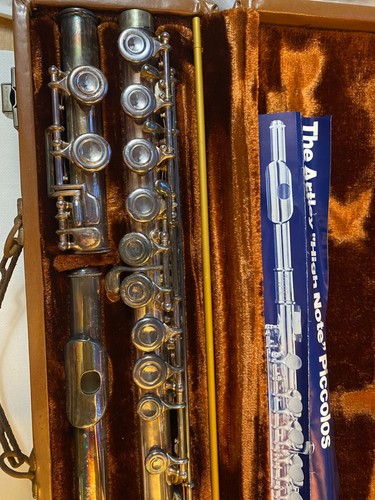 Vintage Artley 18-0 "C" Flute Nickel Silver - Nogales AZ USA With Case - 第 1/6 張圖片
