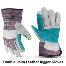 Premium Double palm safety thorn proof work gloves for gardening and Rigger