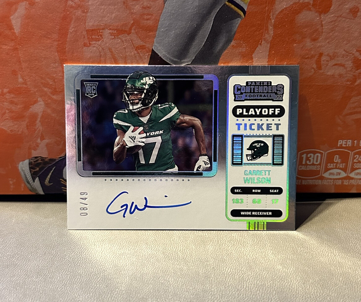 Garrett Wilson 2022 Panini Contenders #d /49 Auto Rookie Ticket Variation #117