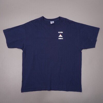 Volcano Howies Burn And Grill ''We Burn It All'' Funny Mens XL Blue Cotton T Shirt