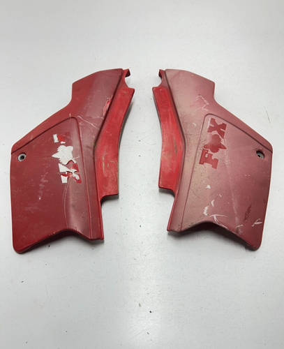 1983 83 Honda XL250R Xl 250 r OEM LOT Red Plastic L R Side Cover Shroud
