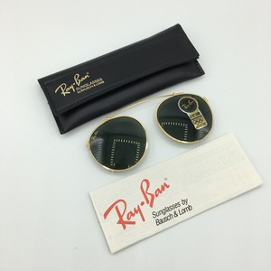 VINTAGE BAUSCH \u0026 LOMB RAY BAN Round CLIP -ON SUNGLASSES - W/ CASE | eBay