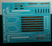 Decal Sheet Woodgrain Bed 76 1976 Chevy Sport Pickup Truck 1/24 Dash Gauges