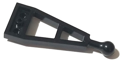 LEGO 2508 Black 1x2 Plate with Extension & Tow Ball 